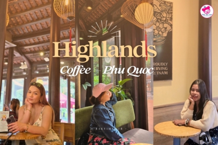 คาเฟ่สุดคลาสสิก บรรยากาศดี ฟูก๊วก Highlands Coffee PhuQuoc เวียดนาม มุมถ่ายรูปสวย กาแฟอร่อย