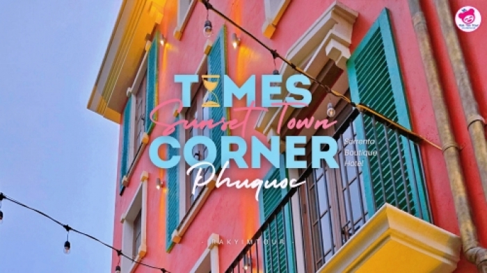 ที่พักน่ารัก สไตล์เมดิเตอร์เรเนียน โรงแรม Times Corner วิวทะเลฟูก๊วก Sunset Town